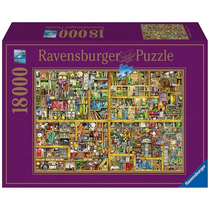 Puzzle 18000 Pieces Bibliotheque Magique Xxl, Colin Thompson, Adultes Et Enfants A Partir De 14 Ans, Fantaisie, 17825, Ravensburger