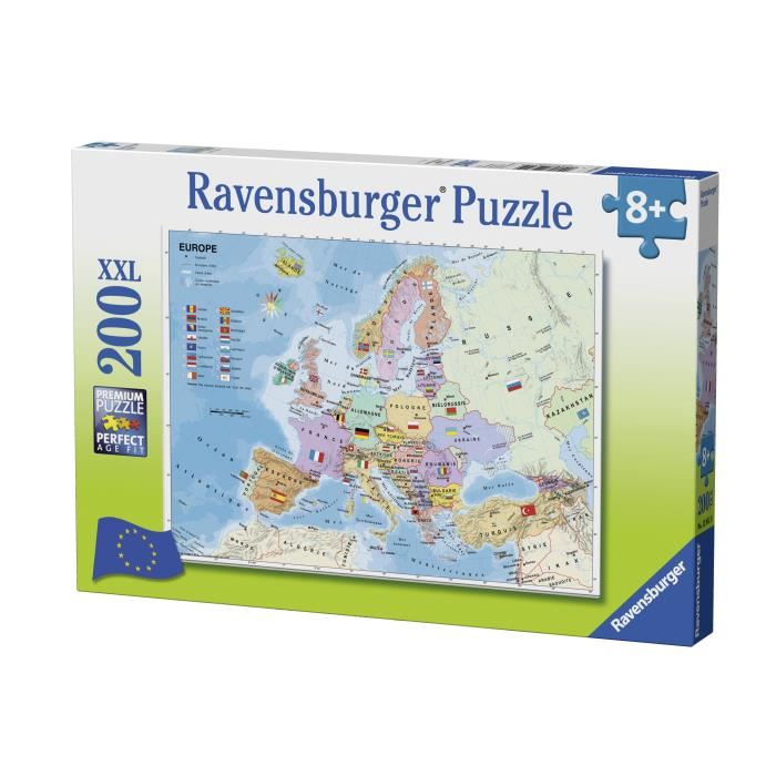 Ravensburger Puzzle 200 Pieces Xxl Carte Deurope Mixte A Partir De 8 Ans