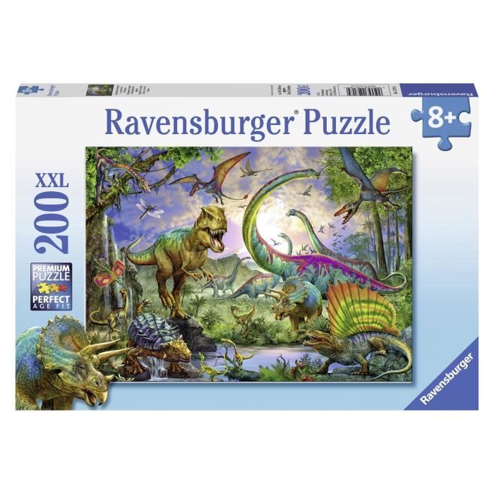 Puzzle 200 Pieces Xxl Le Royaume Des Dinosaures Ravensburger Animaux Des 8 Ans