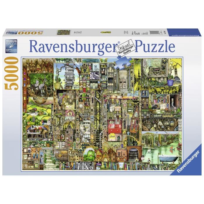 Puzzle 5000 Pieces Ville Bizarre Colin Thompson Ravensburger Puzzle Adultes Des 14 Ans