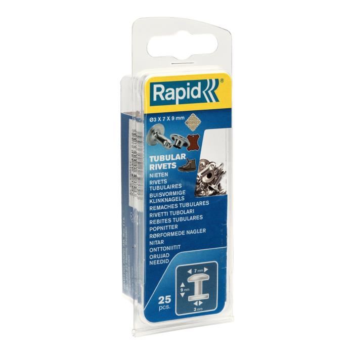 RAPID 25 rivets tubulaires 3x7mm