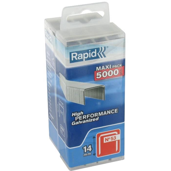 Lot de 5000 agrafes fil fin RAPID 53