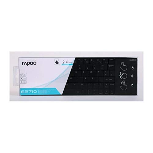 Rapoo Pave Tactile E2710 - Sans Fil - Ultra Fin - Touches Multimedia - Noir