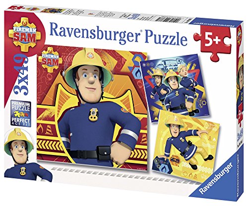 Puzzle Sam Le Pompier Ravensburger 3 X 49 Pieces Multicolore