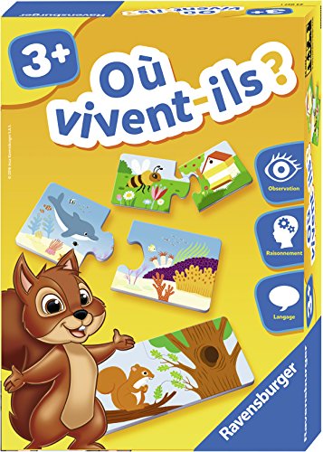 Ou Vivent Ils Jeu Educatif Decouvertes Des Animaux Ravensburger Des 3 Ans