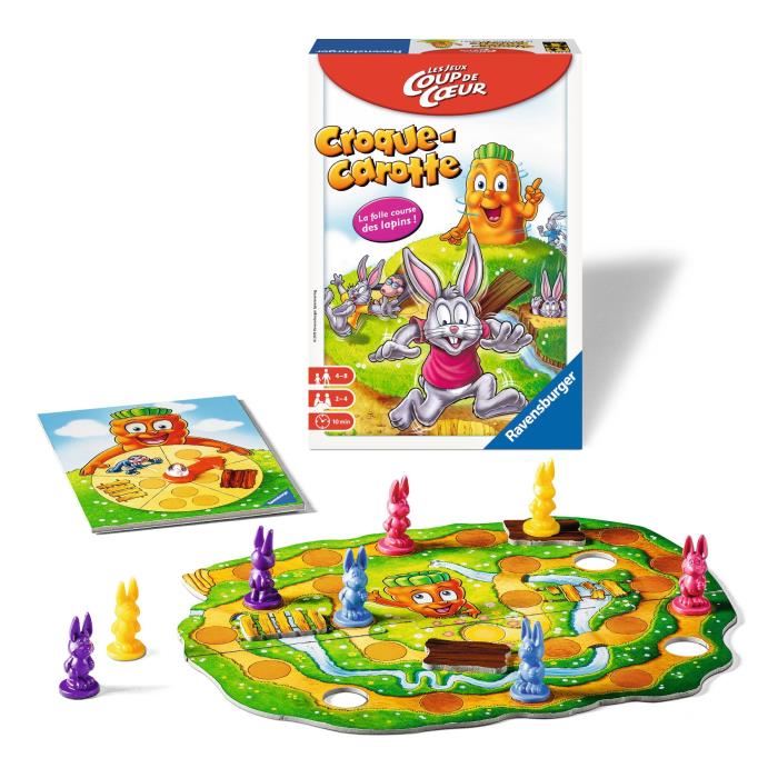 Jeu De Parcours Enfant Croque Carotte - Ravensburger - Format Voyage - Des 4 Ans