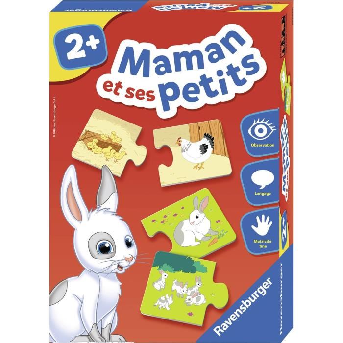 Jeu Educatif Maman Et Ses Petits Decouverte Des Animaux Des 2 Ans Ravensburger