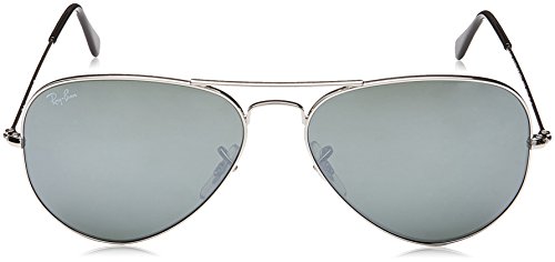 Ray Ban Rb3025 Lunettes De Soleil Homme - Pilote Argent - Possibilité De Verres Correcteurs - Adaptable à La Vue