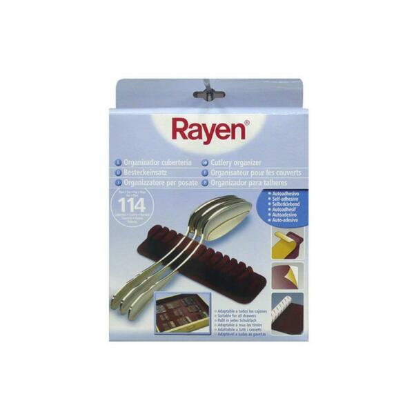 Rayen 6314 Range Couverts Pour Menagere Rouge Adaptable Et Autocollant 