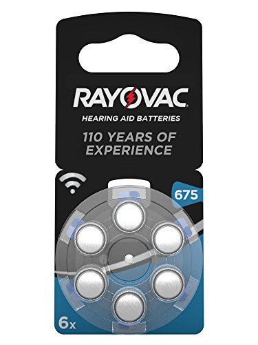 6 Piles auditives Rayovac A675 Acoustic Special