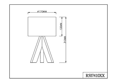 Reality R50741042 Lampe De Table Bois 4 