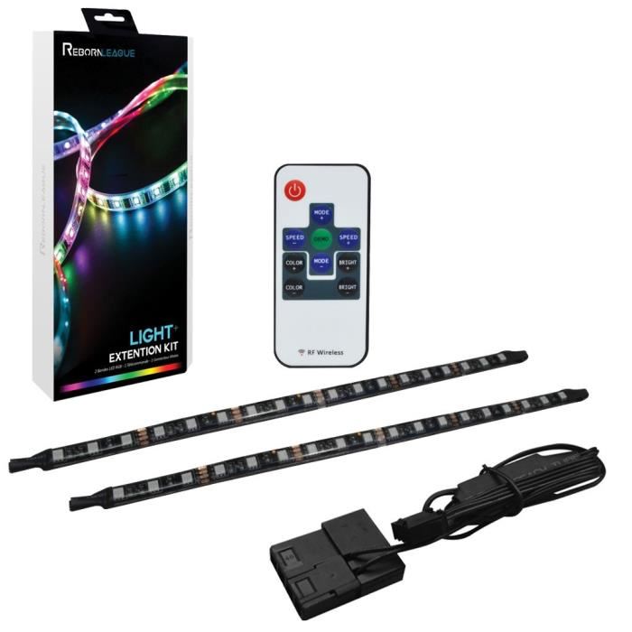 Kit Led Rgb 2 Bandes + Telecommande + Connecteur Molex