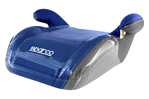 Rehausseur Siege Auto Groupe 2-3 Enfants Booster Sparco Bleu / Gris Matelasse 3 Cm