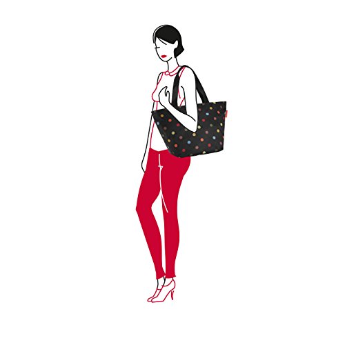 Sac De Shopping - Reisenthel - Pois Multicolores - Mixte - A4 Compatible - Noir