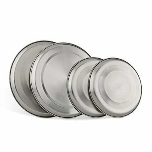 Relaxdays Cache Plaque Electrique Inox Lot De 4 Protection Cuisiniere Jusqu?a 20 Cm De Diametre Argent