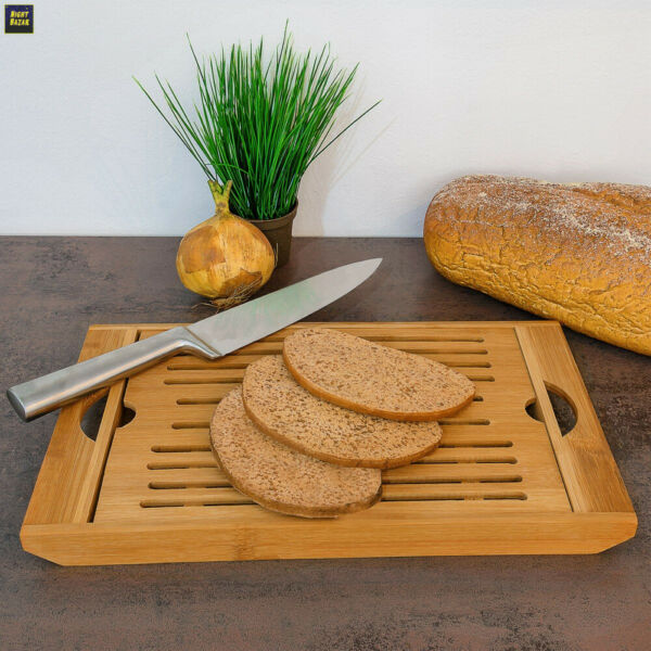 Relaxdays 10015328  Planche a pain avec ...