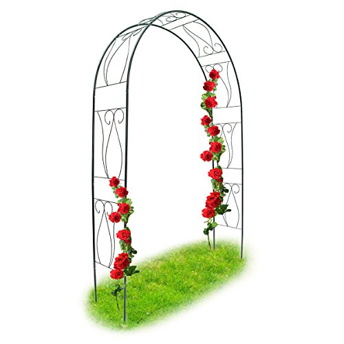 Relaxdays Arche A Rosiers Tuteur Roses Arche De Jardin Arceau Rosiers Support Plantes Grimpantes Vert 2,3 M