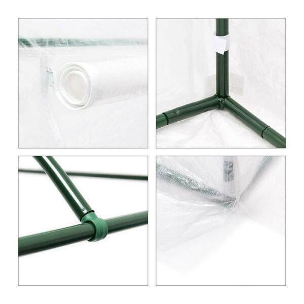 Relaxdays Serre De Jardin Xl Serres A Tomates Avec Toit Rond Grande Serre Avec Porte H X L X P 170 X 200 X 82 Cm Vert