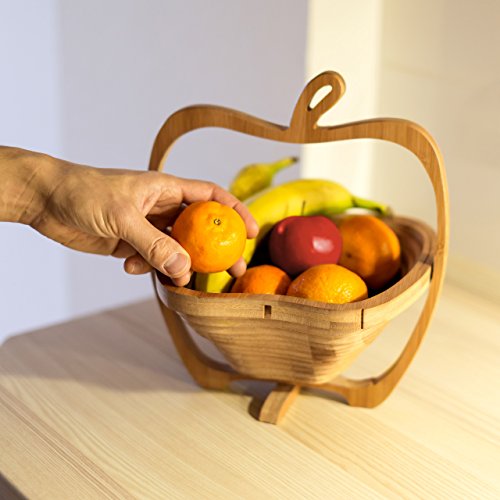 Relaxdays  Pomme Panier Pliable Porte Fruits - Coupe A Fruits 10019142_0