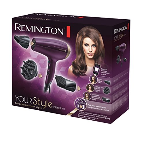 Remington Seche Cheveux Your Style Ionique Anti Frisottis 3 Temperatures Ultra Performant Accessoires Inclus D5219