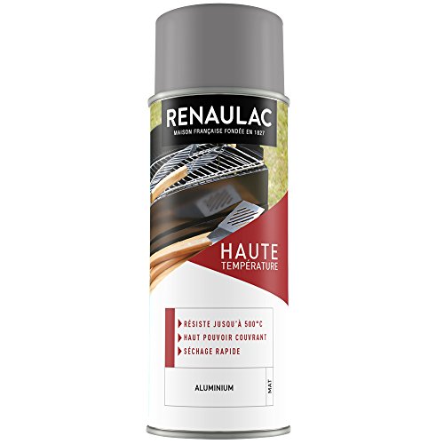 RENAULAC Peinture aerosol haute temperature 04 L aluminium mat
