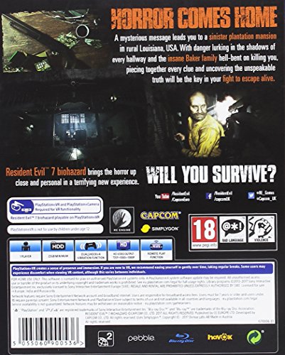 Resident Evil 7 Biohazard Ps4 Jeu Daction Edition Standard Capcom