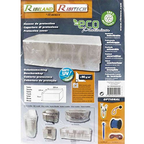 Housse Ecoplatinium 90gr/m2, 220x120xh70cm Pour Table Rectangulaire