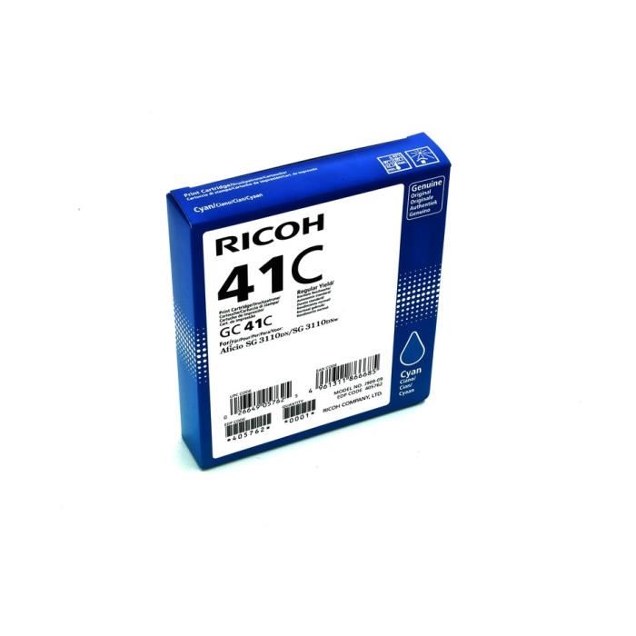 Ricoh Cyan Original Cartouche Dencre