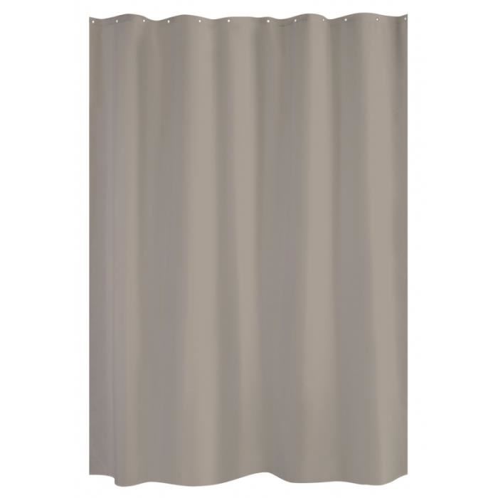 Rideau De Douche Uni Coloris Taupe