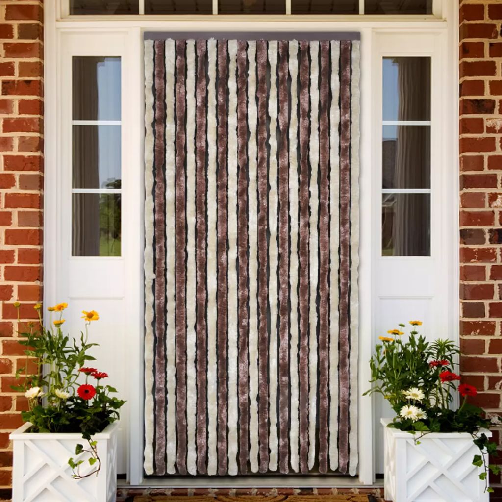 Vidaxl Moustiquaire Beige Et Marron Clair 90x220 Cm Chenille 240571