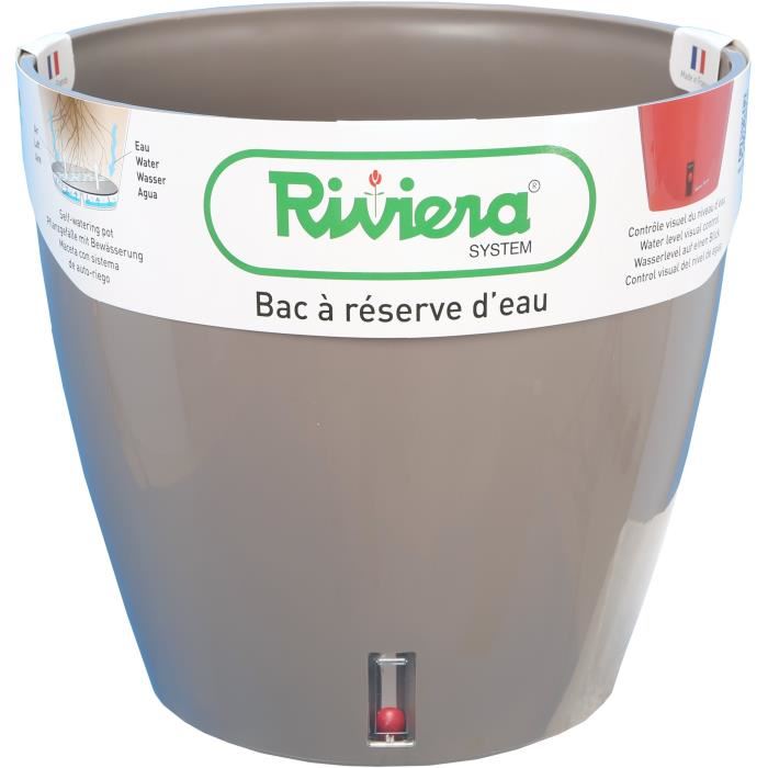 Riviera Bac A Reserve Deau Rond O 36 X H 33 Cm Taupe