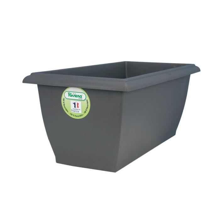 RIVIERA Jardiniere Evolution 80 x 40 x H 32 cm 64 L Gris