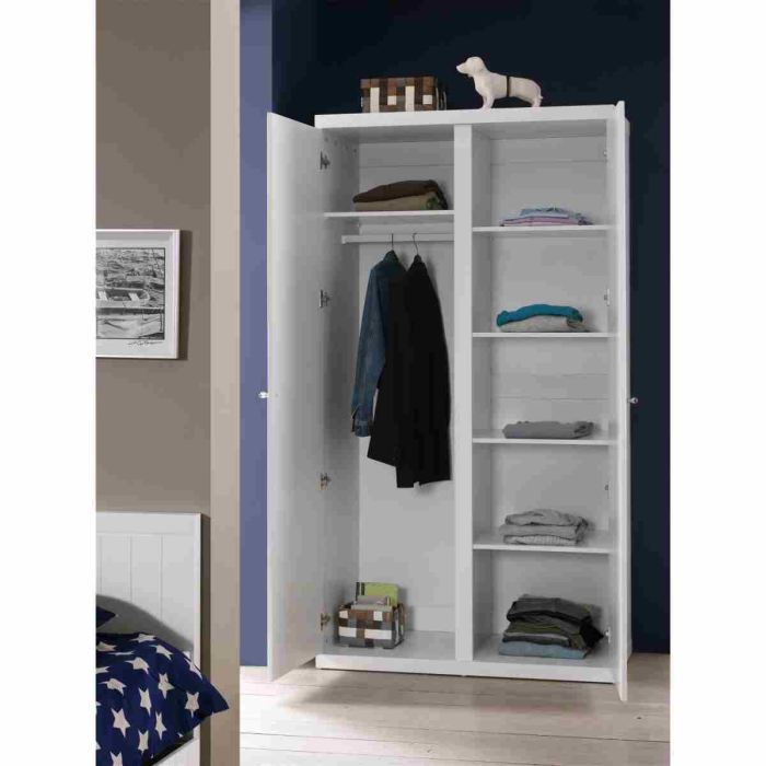 Armoire 2 Portes Laquee Blanche - Robin