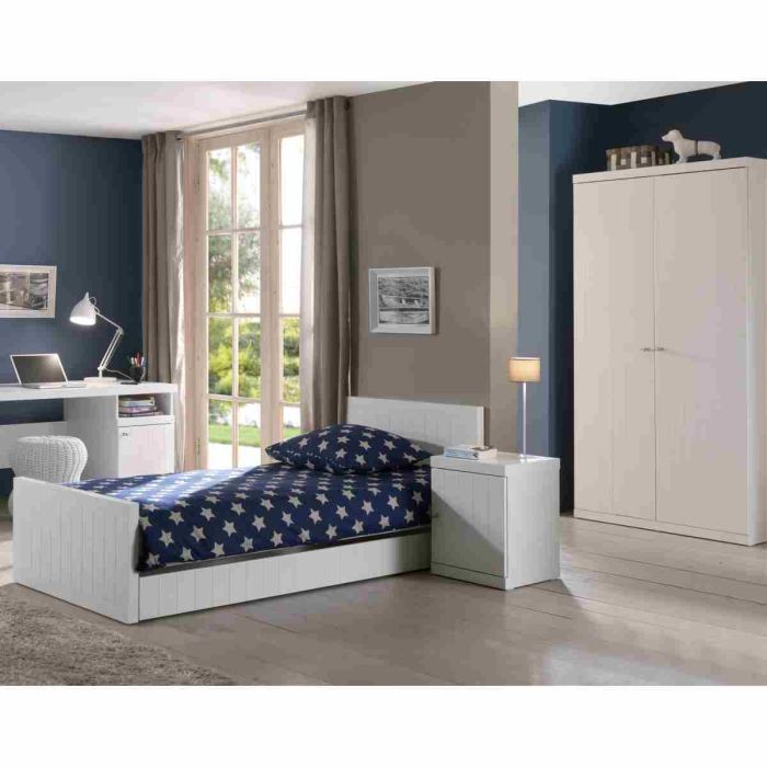 Armoire 2 Portes Laquee Blanche - Robin