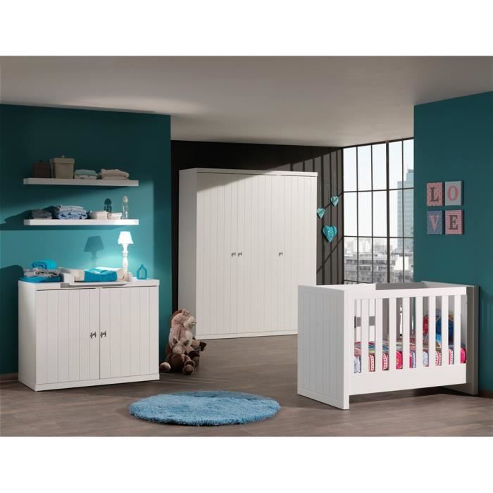 Commode Woody Blanc Laque 110 Cm