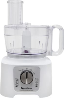 Moulinex Robot Multifonctions Double Force 544110 - 800w - Bol 22l - 2 Sorties Moteur - Fonction Pulse - Disque Reversible Blender