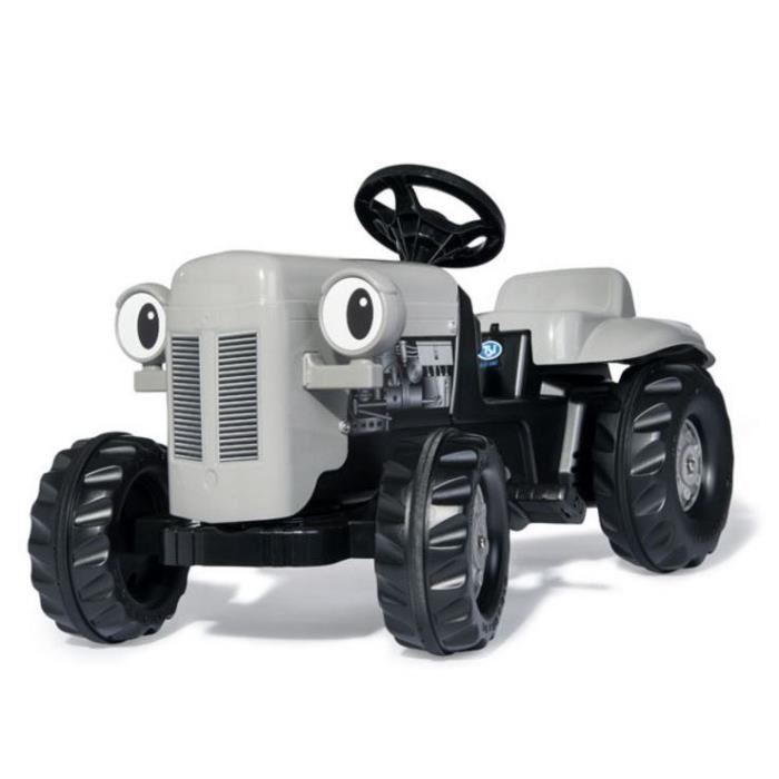 Tracteur A Pedales Rollykid Little Grey Fergie Avec Remorque Grise - Rolly Toys - Pour Enfants A Partir De 2 Ans