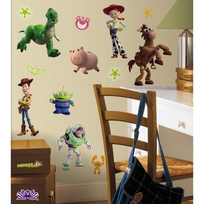 Roommates Lot De 34 Stickers Disney Toy Story 3 Repositionnables 4 Feuilles De 10,1 X 44,1 Cm