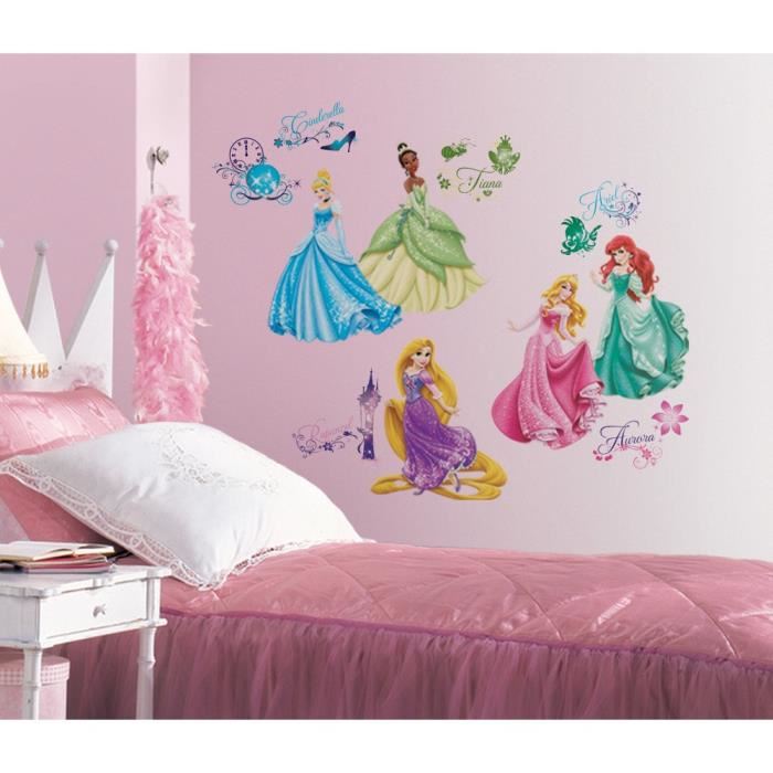 Roommates Lot De 37 Stickers Disney Princesses Royales Repositionnables 4 Feuilles De 10,1cm X 44,1cm