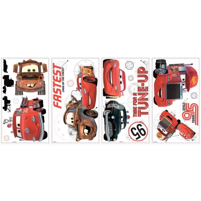 Stickers Repositionnables Cars Film Danimation Disney