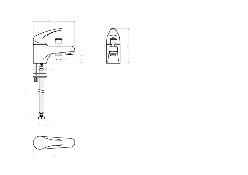 ROUSSEAU Robinet mitigeur mecanique baignoire et douche - Chrome - Monotrou NF
