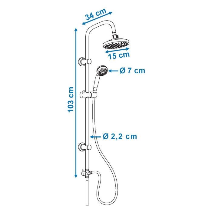 Rousseau Colonne De Douche Sans Robinet Sonora
