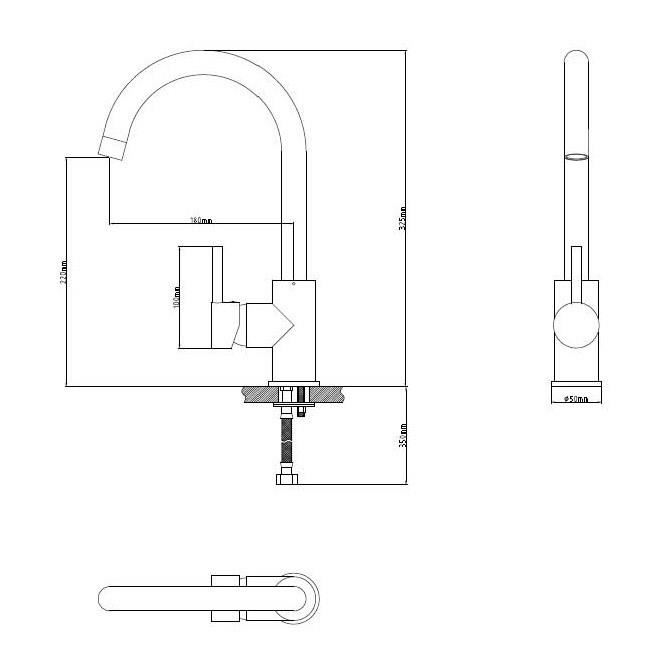 Mitigeur evier Ilo inox ROUSSEAU - ROUSSEAU SANITAIRE