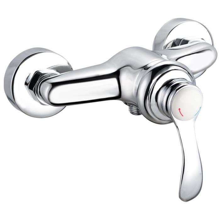 Mitigeur Douche Rousseau Byron Cartouche Ceramique Laiton Chrome