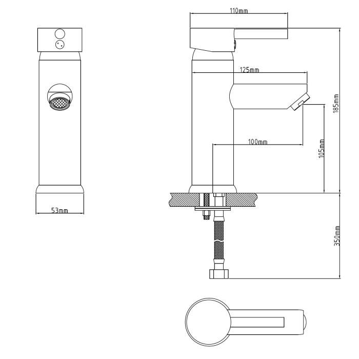 ROUSSEAU Robinet mitigeur lavabo Dover