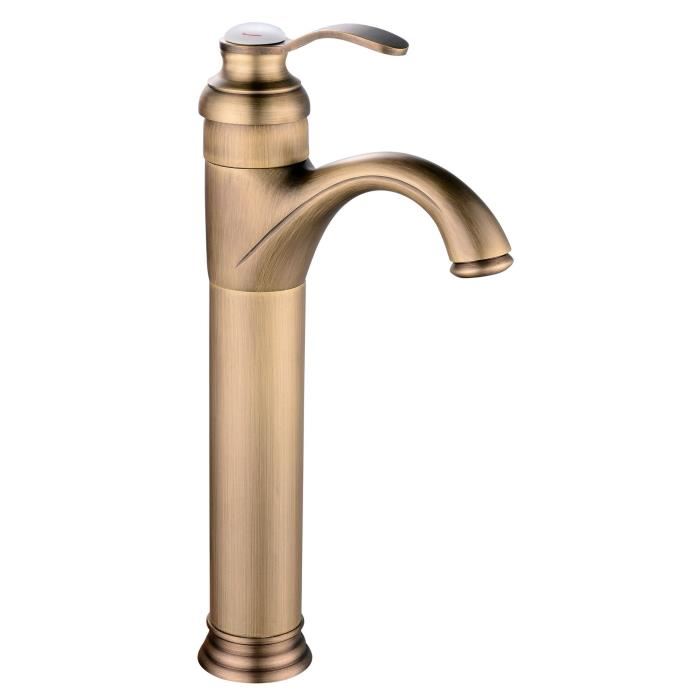 ROUSSEAU Mitigeur lavabo haut BYRON vieux bronze
