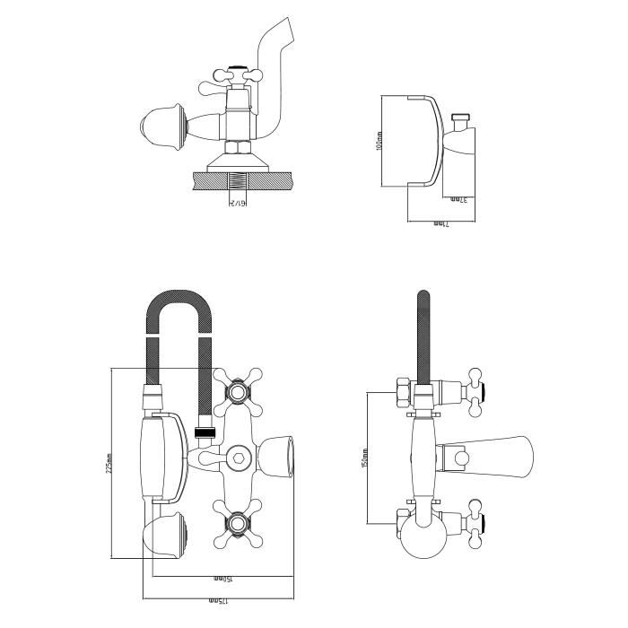 Melangeur bain/douche Beverley chrome ROUSSEAU - ROUSSEAU SANITAIRE
