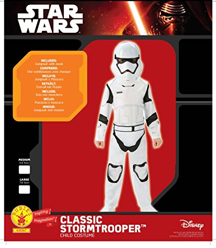 Deguisement classique StormTrooper Star Wars VII enfant 7 a 8 ans (117 a 128 cm)