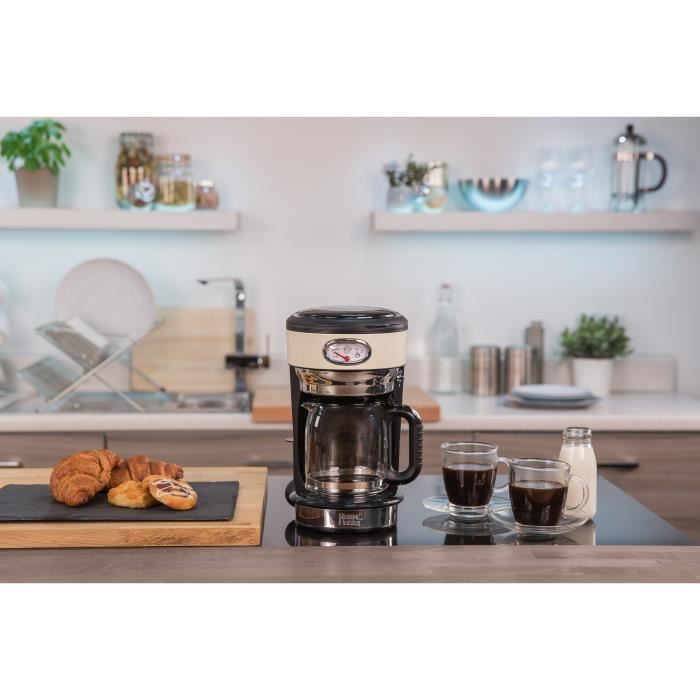 Russell Hobbs Cafetiere Retro Creme Vintage 1000 W 1,25 L