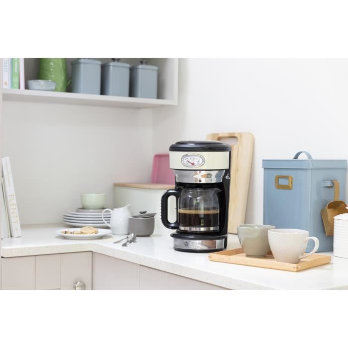 Russell Hobbs Cafetiere Retro Creme Vintage 1000 W 1,25 L